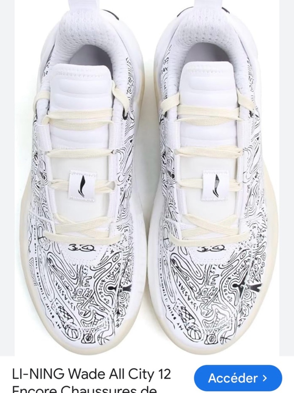 LI-NING Men’s Wade All City 12 Athletic Shoes - White/Black